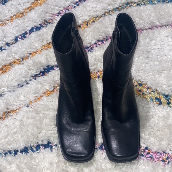 Genuine Leather Square toe Shoe boot - Picture 3 of 4